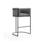 Manhattan Comfort Cosmopolitan Barstool in Grey and Black (Set of 2) 2-BS015-GY - alternate 3
